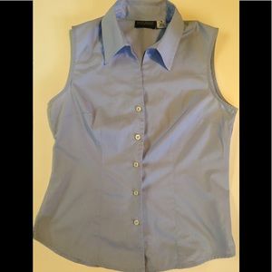Harvé Benard, sky blue, sleeveless blouse Med, $15.